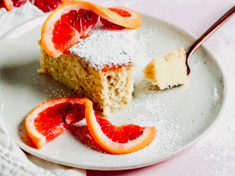 Blood Orange Sour Cream Cake - a riff on Pastry Chef Caroline Schiff’s Coconut-Lime cake